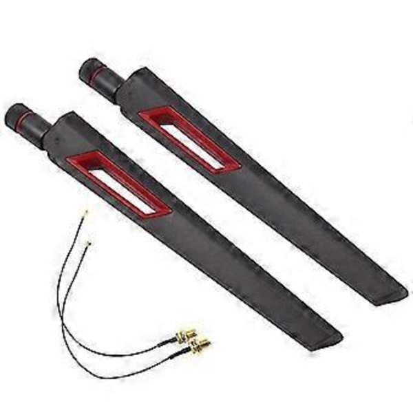Geore 2x8dbi Dual Band M.2 Ipex Mhf4 U.fl Kabel Till Rp-sma Pigtail Wifi Antenn Set För Ax210 Ax200 9260 9 Hwy