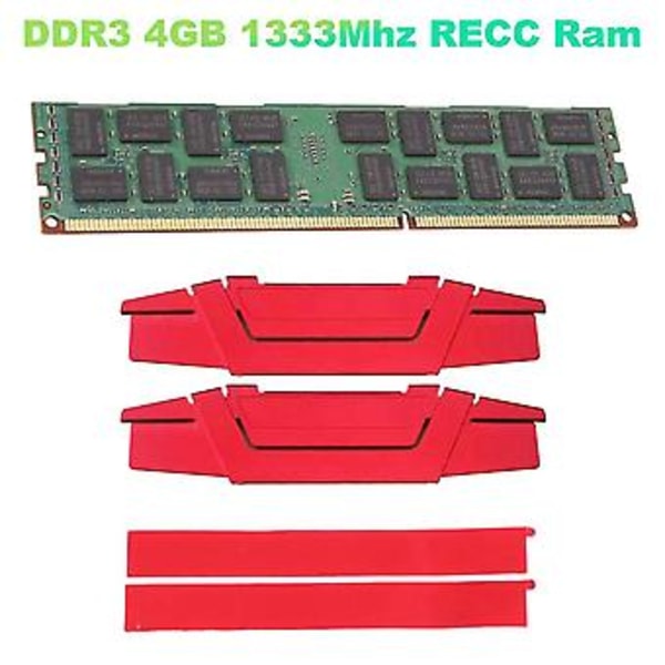 Ddr3 4gb 1333mhz Recc Ram Hukommelse+køle Vest Pc3l-10600r 240pin 2rx4 1.5v Reg Ecc Hukommelse Ram Til X79 X58 Bundkort