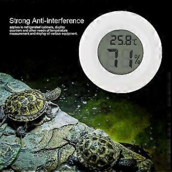 Mini Digital LCD Termometer Hygrometer, Lille Digital Elektronisk Temperatur Fugtighedsmåler Måler Til Inkubator Reptil Plante Terrarium (2 stk)
