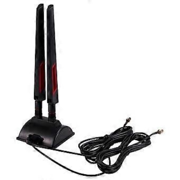 2.4GHz 5GHz Magnetisk Bas WiFi Antenn för Router Trådlöst Nätverkskort Dual-Band Antenn SMA Innerhål