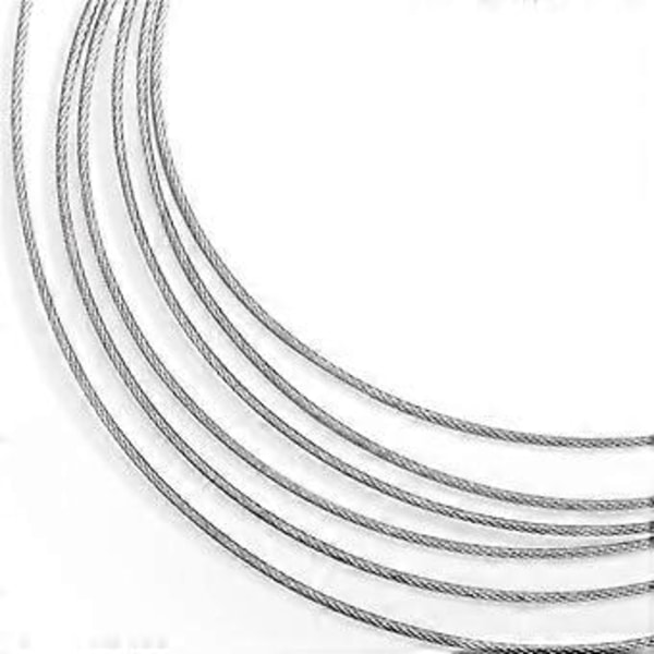 1/16 tommer x 500 fod wire reb kabel, flettet wire strandet reb flykabel til udendørs tørresnor, espalier