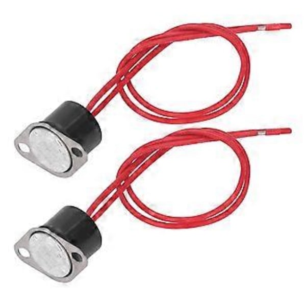 2 st Termostatbrytare Vattentät Bimetallisk Sensor Snabb Respons Termostat Temperaturbrytare 10A 250V