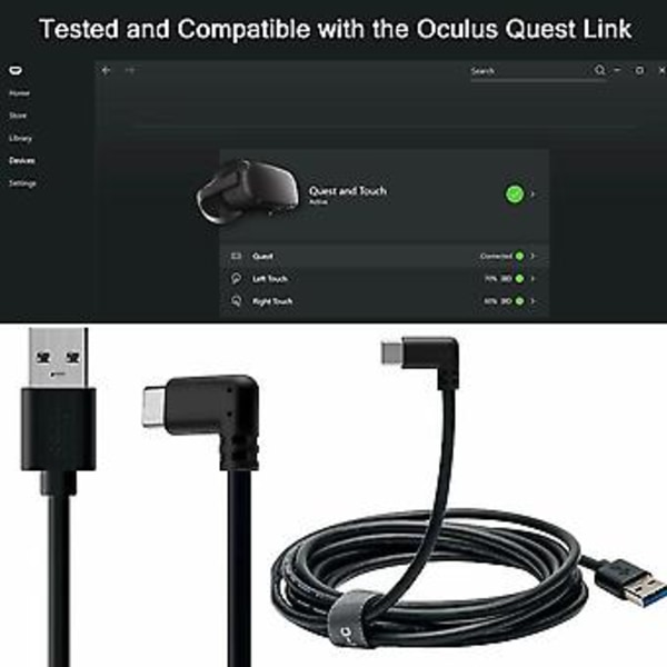 3 meter Usb3.1 Type C Link Kabel Høj Hastighed Til Quest Link Kabel 5gbps