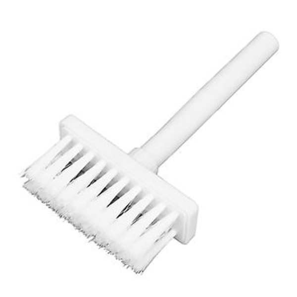Tangentbordsborste Separat Dubbelhuvuddesign 5 i 1 Multifunktion 3-radig Design Plast Rengöringsborste Penna för Hörlurar Vit