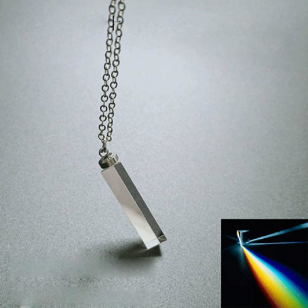 Triangulär prisma kristall solfångare hänge optisk glas regnbåge maker hänge