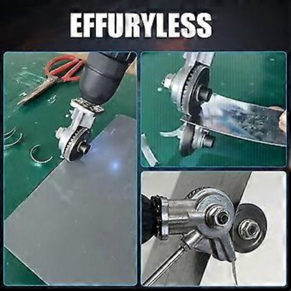 Nibbler Borrtillsats, Elektrisk Borrplåtskärare Tillsats Elektrisk Borrsax för DIY Tillverkning och Metall