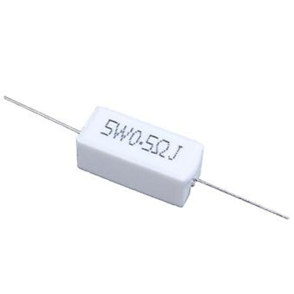 10 stk. Aksial Keramisk Cement Eller 0,5 Ohm 5w