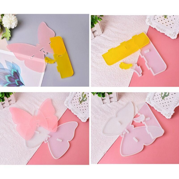 Sommerfugl Væg Hylde Epoxy Resin Form Butterfly Holder Silikoneform DIY Håndværk Dekorationer til Støbning Værktøjer