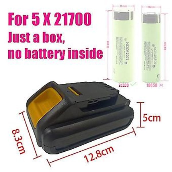 18v 20v 5-cells 21700 Batterihölje Ersättningsdelar Skydd För , Dcb201,,,batterireparation DIY-kit