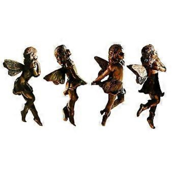 4 st Hängande Kopp Resin Ornament Fé Combo Vegetationskorg Kantdekoration Trädgårdsplanteringsprydnad