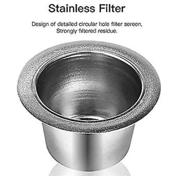 10 Kapsler 100 Forseglinger Rustfritt Stål For Nespresso Gjenfyllbare Kapsler,b