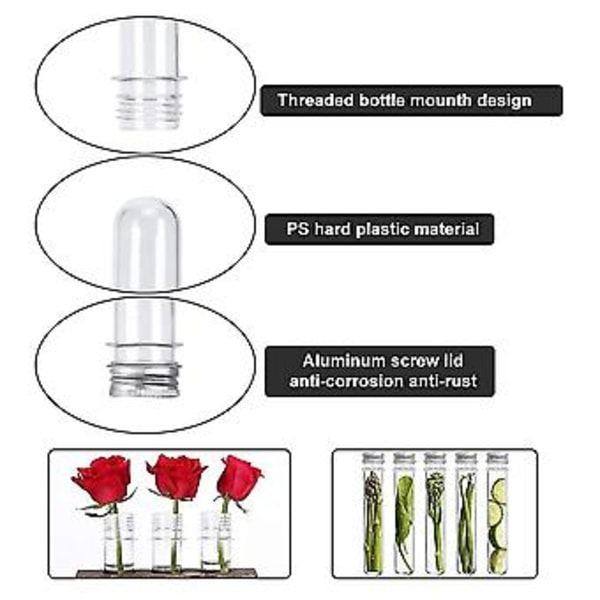 30 st Rör 45ml Rör Enkla Rör Med Lock Transparenta Rör