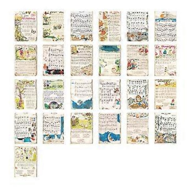 Vintage Scrapbooking-papper - 50 ark retro journaling & albumdekor, typ 2