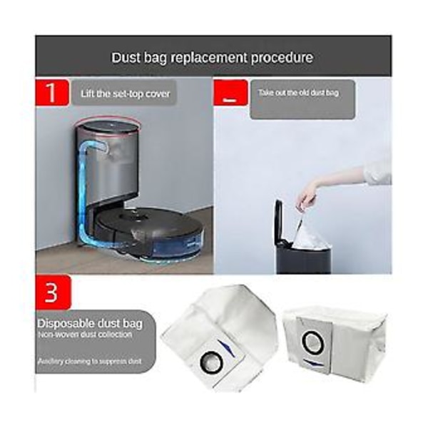 18 kpl Deebot X1 Omni Turbo T10 Omni -imurin lisätarvikkeita D-pussit