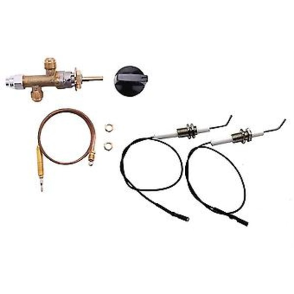 Sikkerhedsventil Kit, Med 3/8inch Flare Indløb Udløb, 2 stk. Keramisk Elektrisk Tænder