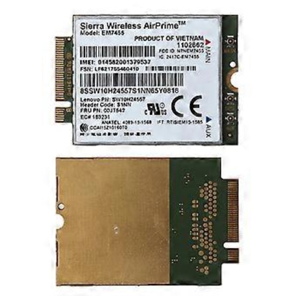 EM7455 4G LTE WWAN Trådløst Kort Modul FRU:S1NN 00JT542 00JT547 til X260 T460 T460p T460s L460 L560 Yoga 260 Yoga 460