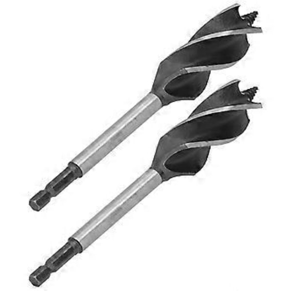 2 st Träbearbetningsborrsats, 24 mm Metallhålsåg Borr, 4-Fulte 4-Spårs Hex Skaft Skärverktyg För Precisionsborrning & Skärning