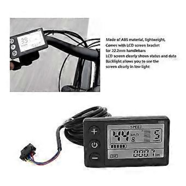 Elektrisk Cykel LCD Display, S866 LCD Display Sm Stik Elektrisk Cykel LCD Display Panel Ip65 Vandtæt