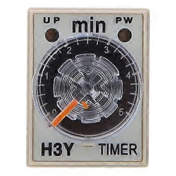 Tidsrelé H3Y-2 8 Pins Høy Nøyaktighet Justerbar Hvitevarer Elektrisk Utstyr 0-5 Minutter 110VAC