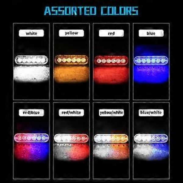 12-24V LED Strobe Advarselslys Nødblink Lys Advarselslys Bar til Bil Lastbil Varevogn ATV SUV Yacht Køretøj