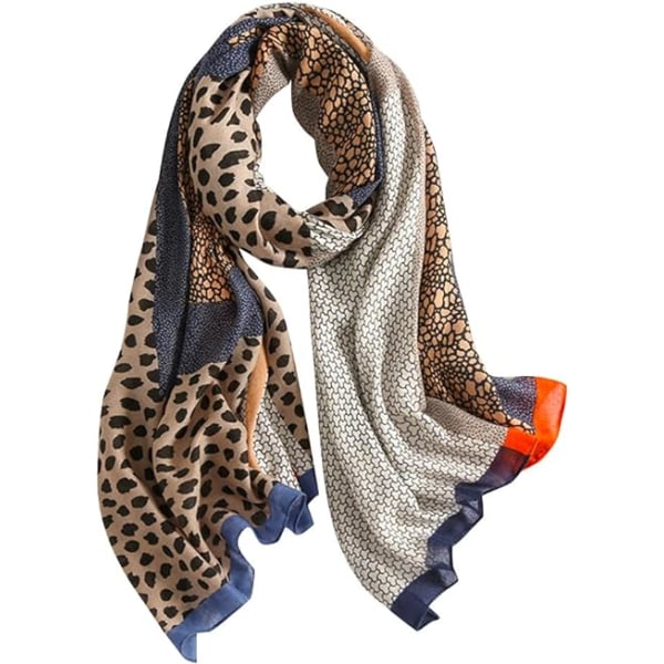 Kvinnor Bomull-linne Scarf Leopard Printed Scarves Sjal Wraps