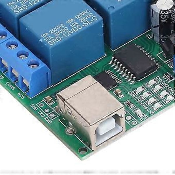 8-kanals Relämodul DC12V UART Seriell Port Switch PLC Motor LED Dator Fjärrkontroll Multifunktion USB-kontroller