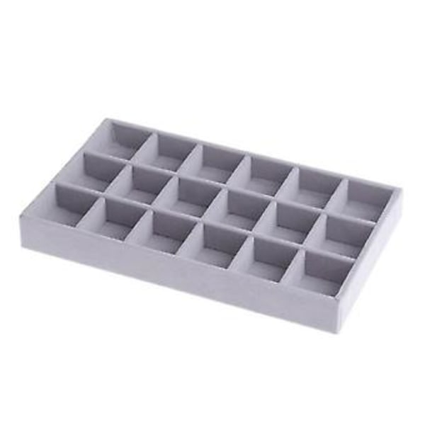 Fashion Bærbar Fløjl Smykker Ring Smykke Display Organizer Boks Bakke Holder Ørering Smykke Opbevaring