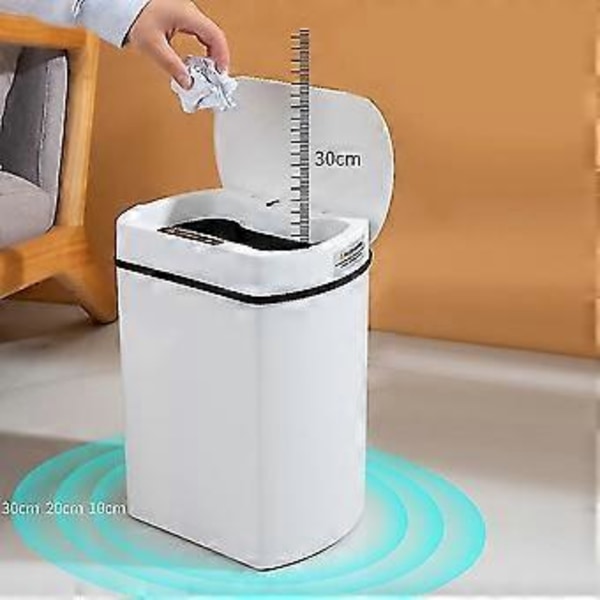Smart soptunna för kök Hushållssoptunna Papperskorg Badrum Automatisk sensor Soptunna Skräp B