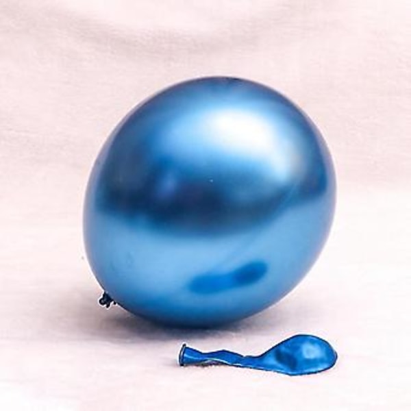 100 stk. 10 tommer Metallic S Tykke Helium Gy Metal Globos