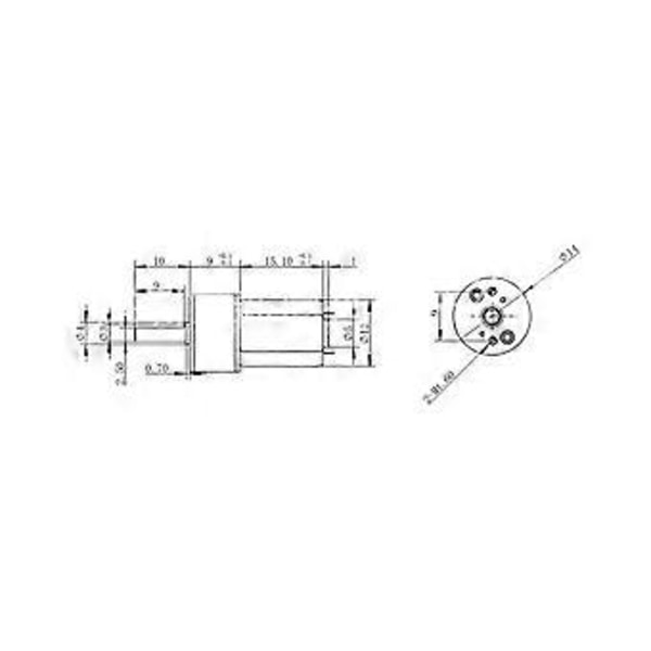 DC6V 14MM N20 Mikro Metall Girkasse Støvtett Motor For Robot DIY (60RPM)