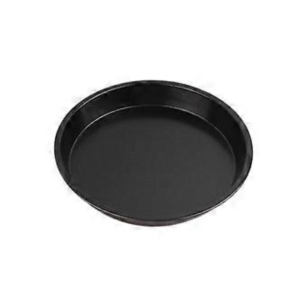 Rund Pizzabakform Pizzaplåt Djupform Kolstål Non-Stick Form Bakugnsverktyg Bakform 9 Tum Svart