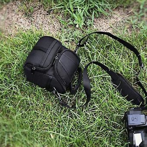 Systemkameraväska Portabel Fotoväska Justerbar Axel S Kameraväska Ficka Dragkedja