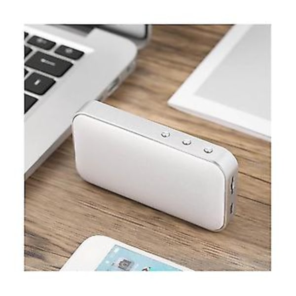Kannettava Mini Taskukokoinen Ulkokaiutin Erittäin Ohut Bluetooth-kaiutin Tukee TF-korttia - valkoinen