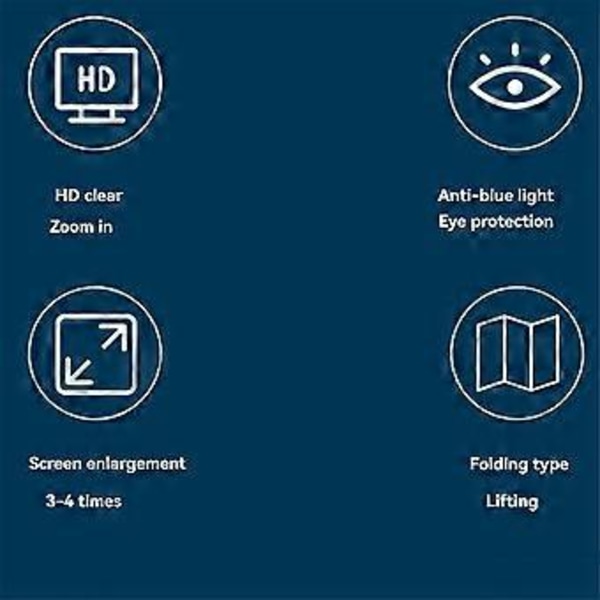 Vikbar Mobiltelefon Förstoringsglas HD Mobiltelefon Skärmförstärkare Projektorskärm Förstoringsglas Telefonhållare