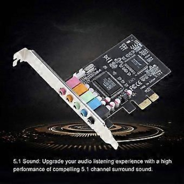 5.1 Internt Lydkort for PC for Windows 8 3D Stereo PCI-e Lydkort CMI8738
