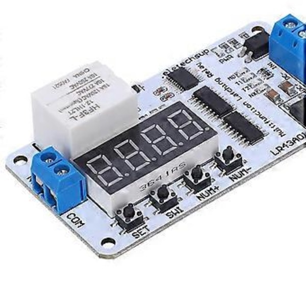 Relæ Switch Modul DC 12V Elektromagnetisk Lås Pulsforsinkelse Elektronisk Komponent LR43A01