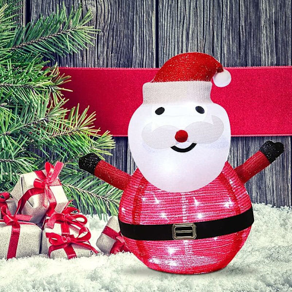 Jul LED, Pere Christmasl Utomhus, Jul LED Ljus SChristmasman, Fällbar och Infällbar, IPX65 Vattentät, Trädgårdsdekoration 5