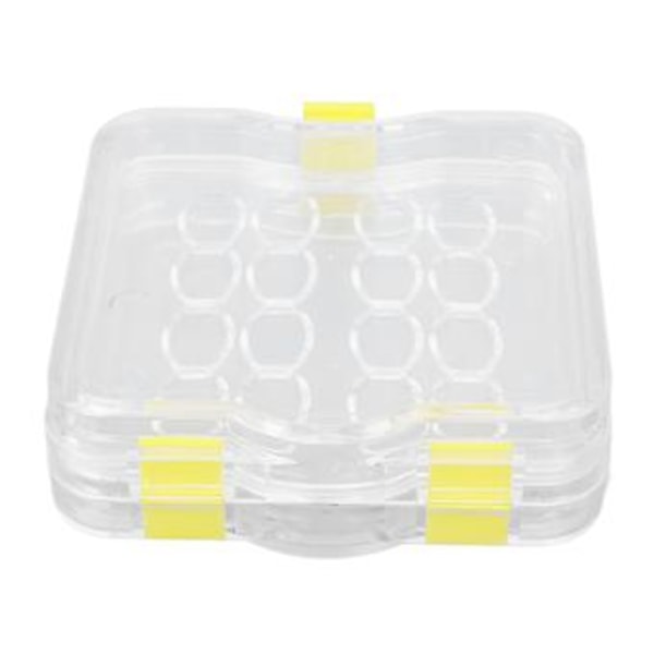 16 st/förpackning Tandprotesbox i plast med film Transparent tandvårdsförvaringslåda för proteser
