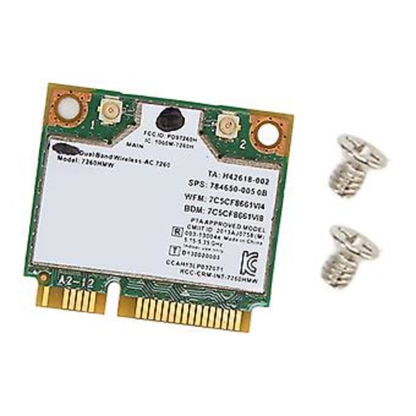 Mini PCIE Wi-Fi Netværkskort, 7260HMW Netværkskort 300Mbps Trådløst Netværkskort Mini PCIE Wi-Fi Kort Ægte Excellence
