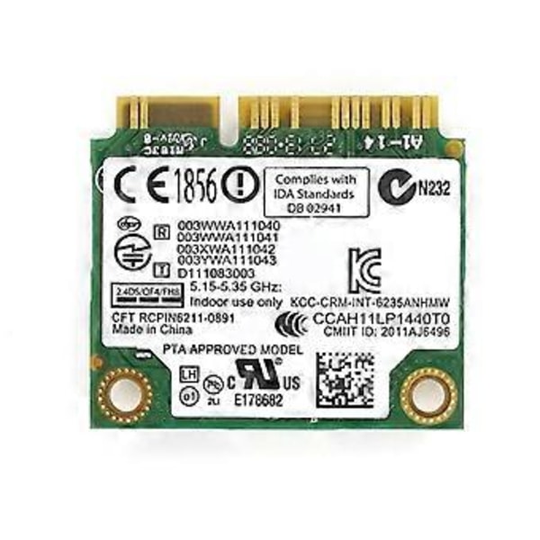 Kannettavan tietokoneen langaton verkkokortti 6235 6235AN 6235ANHMW Wifi-kortti Bluetooth-yhteensopiva 4.0 Puolikas Mini Pcie 300Mbps
