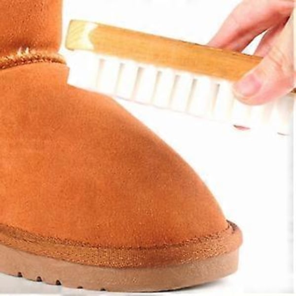 Rengöringsborste för mocka nubuck material skor/stövlar/väskor träfärg