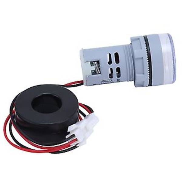Digital Strömmätare Universal Amperemeter Signalindikatorlampa AC 220V AD16‑22DSA Vit