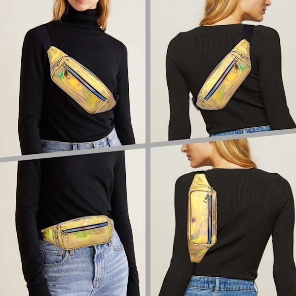 DENUOTOP Höftväska Liten Dam Bältesväska Midjeväska Liten Konstläder Fanny Pack Flickor Sportväska Axelväska Midjeväska Löpning Vandring Semester