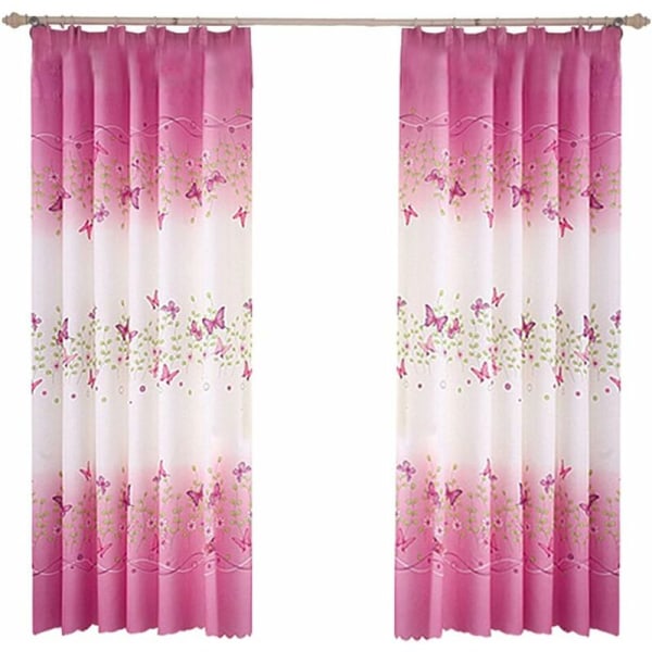 Butterfly Pattern Curtains 1m x 2m