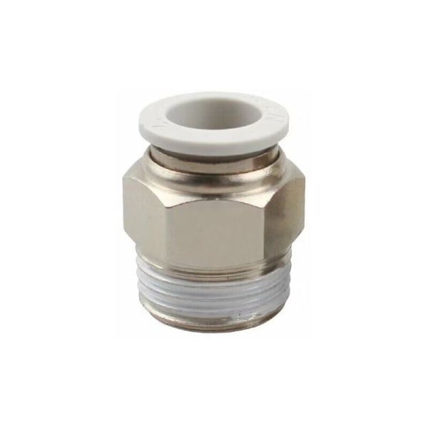 4pcs Air Quick Connector Pneumatic Fittings Connector Quick Fittings Dia. 6mm for industry AutomaticㄗWhite,PT3/8ㄘ