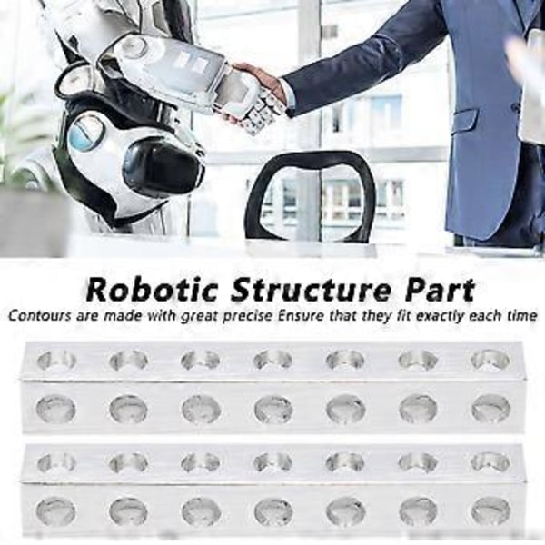 2 stk. 7 Huller Firkantet Bjælke 310600070056 Robotstruktur Del Tilbehør 8 x 8 x 56mm