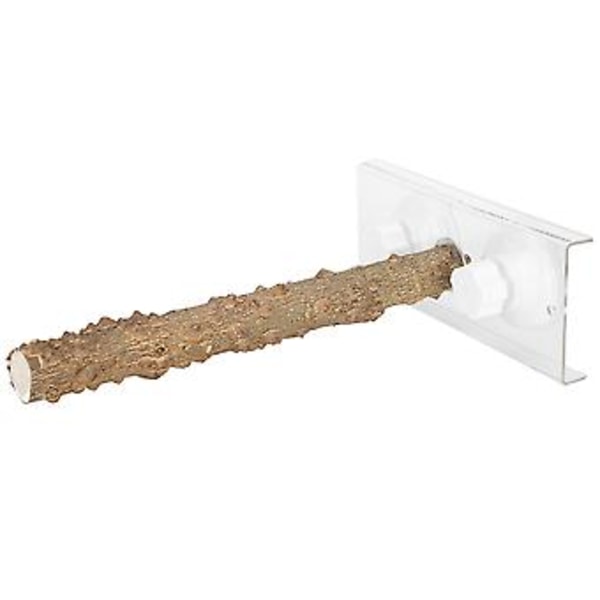25 cm Papukaijat Ulkokäyttöön Kannettava Puinen Seisomatanko Lemmikkilinnun Suihkuteline Imu Kupilla