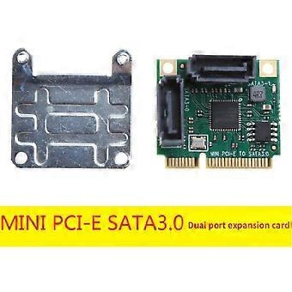 Dubbla Portar Sata Expansionskort Mini PCI-E till Sata3 Hårddiskanslutningsadapter