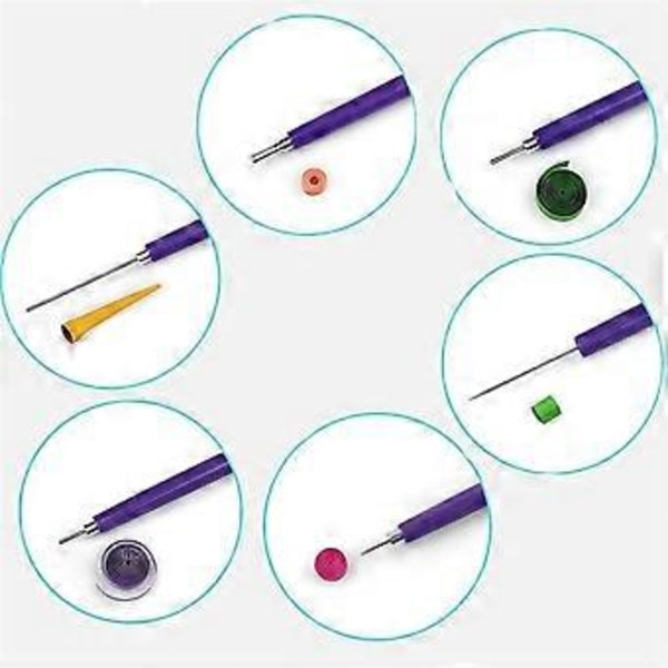 6 st Pappersquillingverktyg Slitsad Kit Rostfritt Stål Pappersquilling Nålverktyg DIY Papperskortstillverkningsprojektverktyg