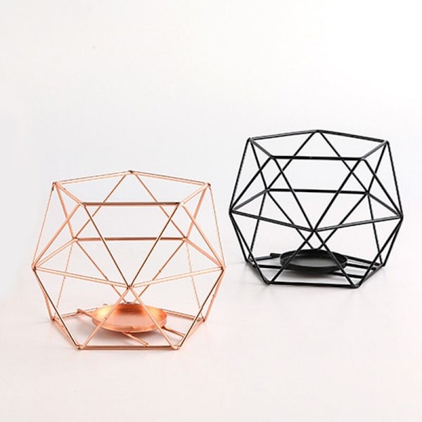 6 st geometriska serie Tealight ljusstake bordsdekoration bröllop evenemang fester dekor guld